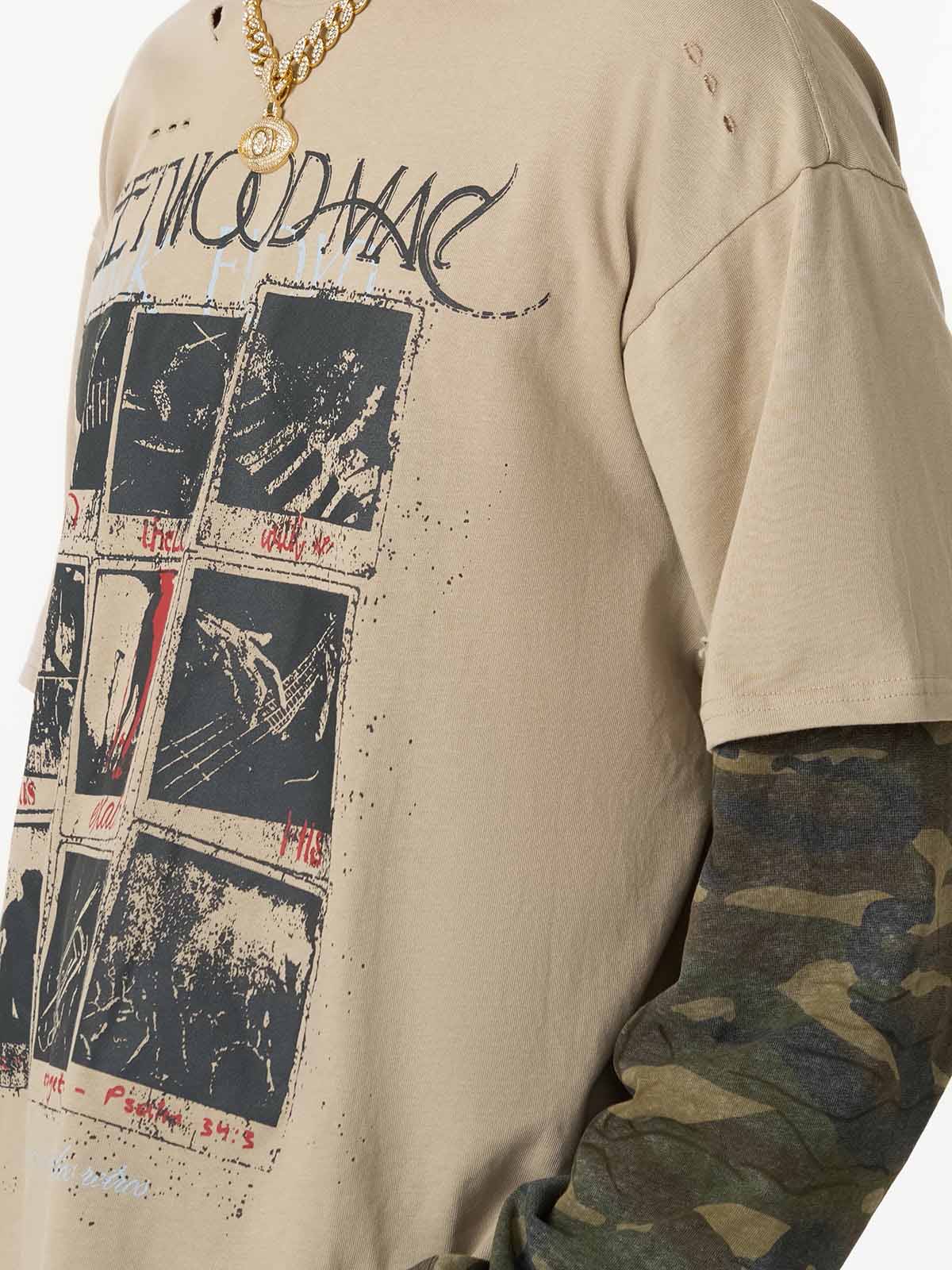 Camiseta de manga larga "Camuflaje desgastado"