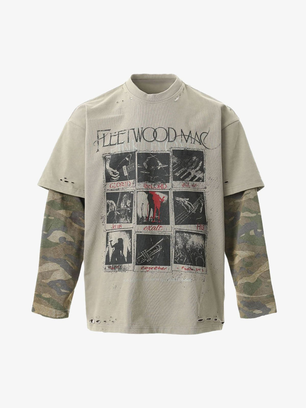 Camiseta de manga larga "Camuflaje desgastado"